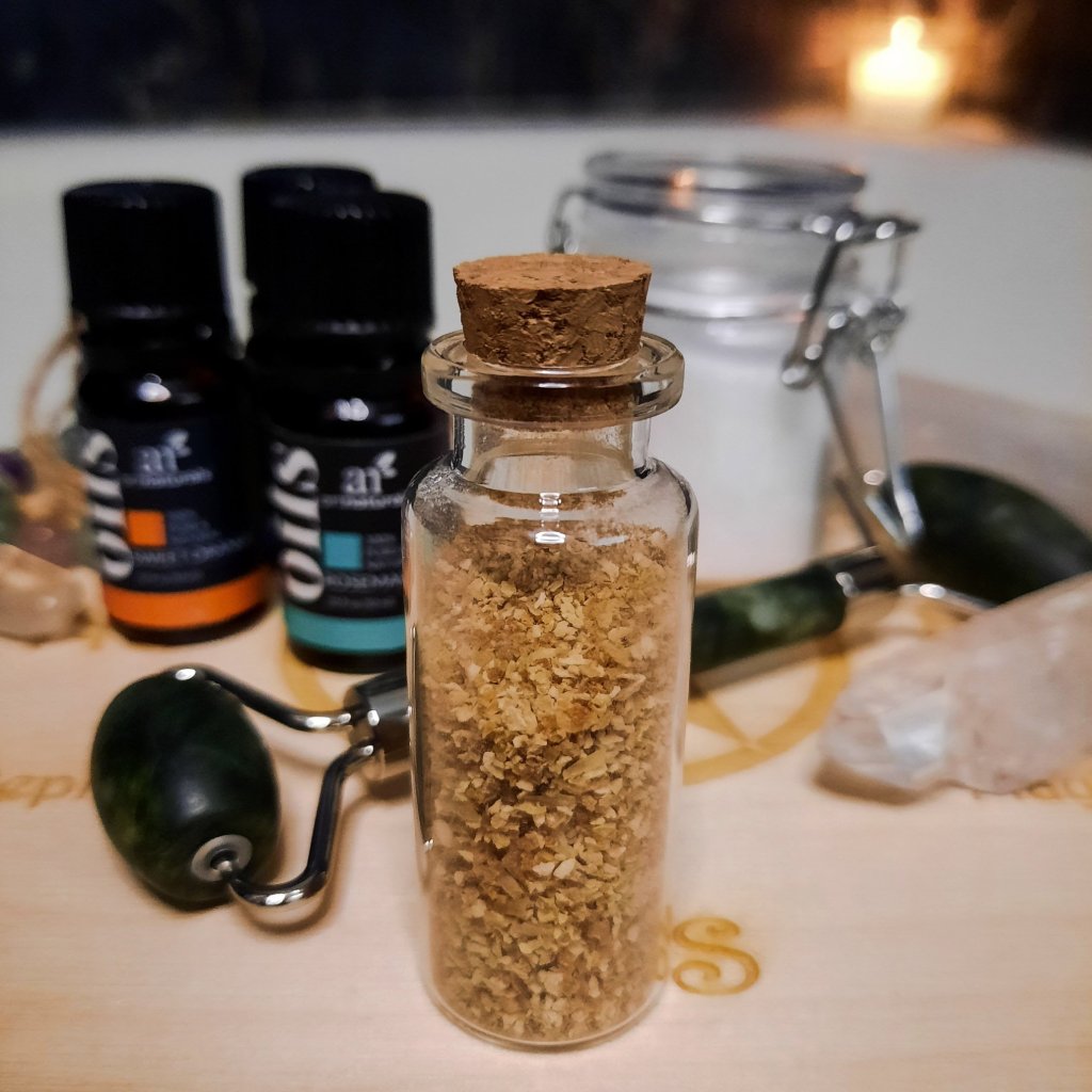 bath ritual for improved focus and healthy skin - dried orange peel, salt, sweet orange oil, rosemary oil, eucalyptus oil 