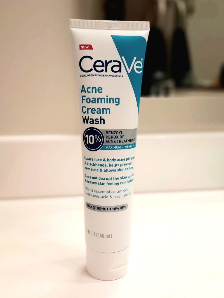 CeraVe Acne Foaming Cream Wash 10% benzoyl peroxide 5oz tube