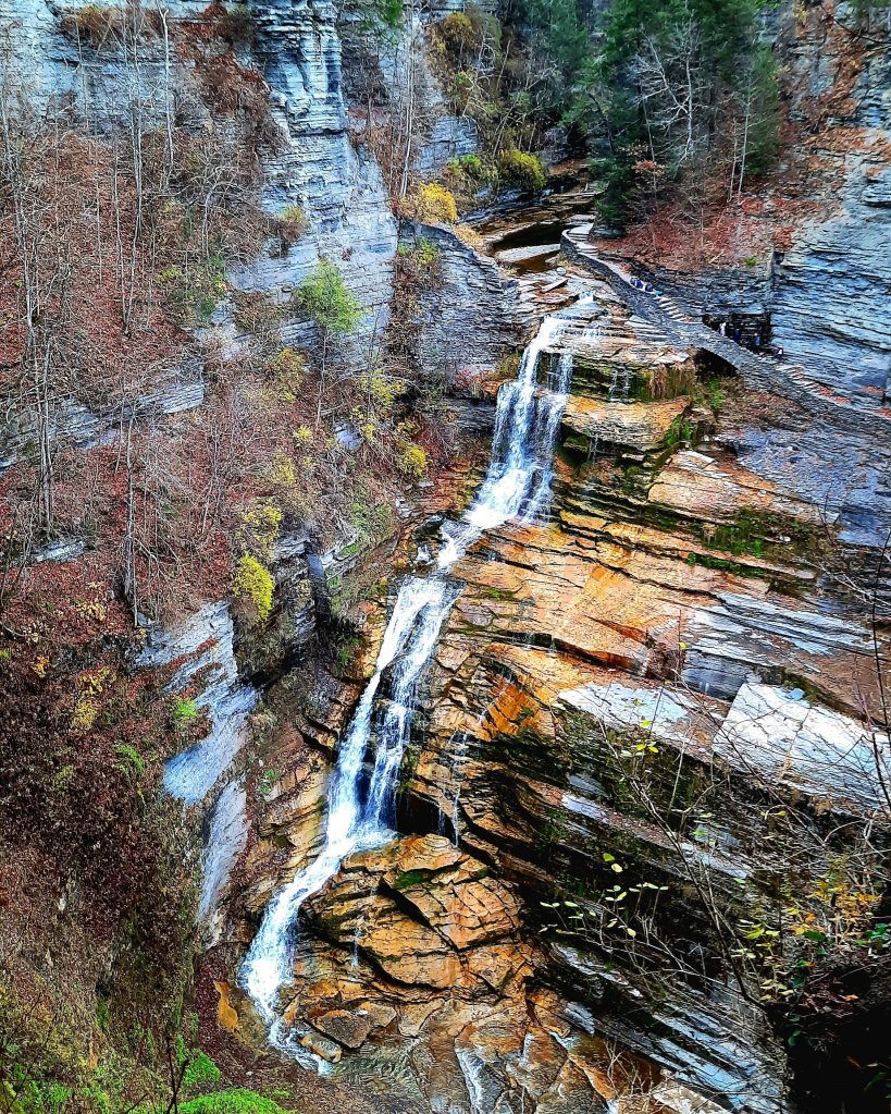 Lucifer Falls from above - Robert H Treman State Park in Ithaca, New York - November 11, 2023