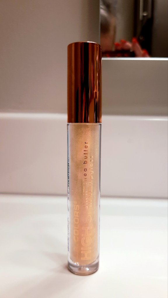 LA colors high shine shea butter lipgloss sugar lips nude pink holo glitter best cheap bargain drugstore brand lip glosses, Kae Audhild beauty blogger, makeup cosmetics reviews, beauty on a budget