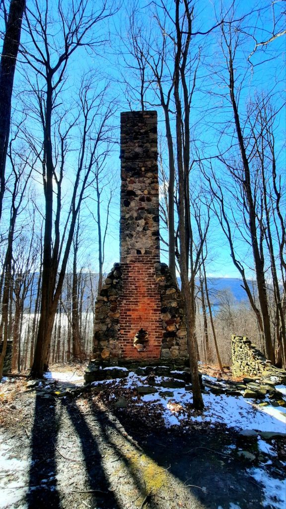 This chimney is all that is left standing of a beautiful lakeview cottage that was owned by the Wickwire family.