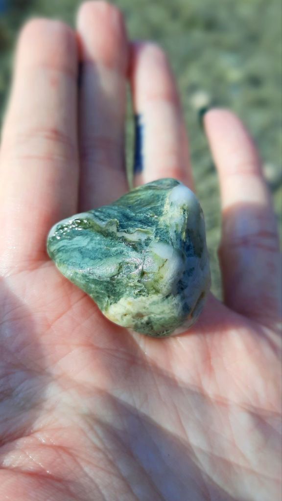 green aventurine and white quartz