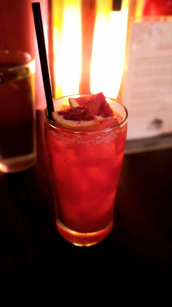 Insinuation (cocktail) - tequila, blood orange, falernum, lime