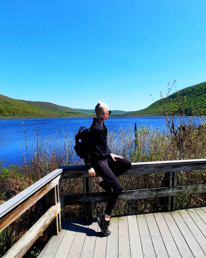Kae Audhild at Labrador Pond at Labrador Hollow Unique Area in Tully, New York
