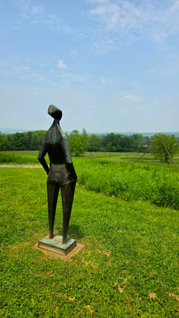 Sculpture at Stone Quarry Hill Art Park in Cazenovia, New York + Kae Audhild travel blogger