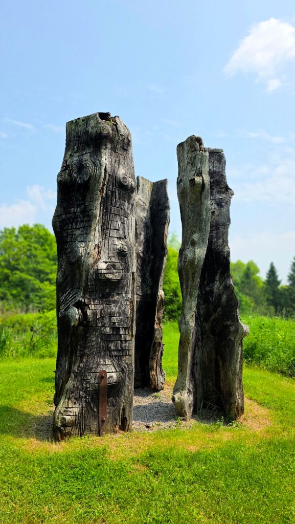 Sculpture at Stone Quarry Hill Art Park in Cazenovia, New York + Kae Audhild travel blogger