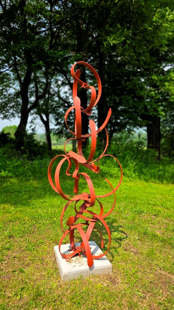 Sculpture at Stone Quarry Hill Art Park in Cazenovia, New York + Kae Audhild travel blogger