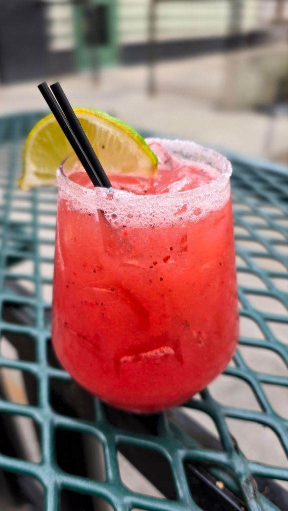 Part Time Lover - a strawberry margarita that treats you right. El Toro, strawberry puree, triple sec, house sour. - Garage Taco Bar in Binghamton, NY