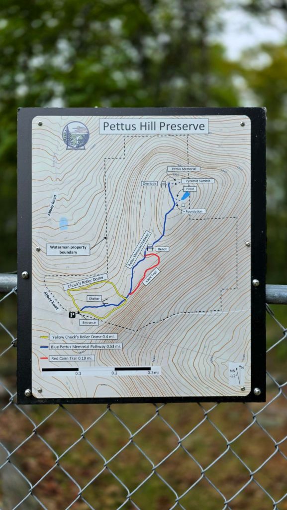 Pettus Hill Preserve in Windsor, NY trail map