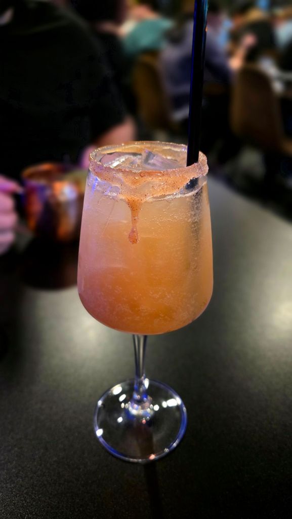 Apple-y Ever After - vodka, apple cider, caramel, champagne, w/ a caramel cinnamon sugar rim - fall autumn cocktails at The Grove in Binghamton, NY - Restaurant Week 2025