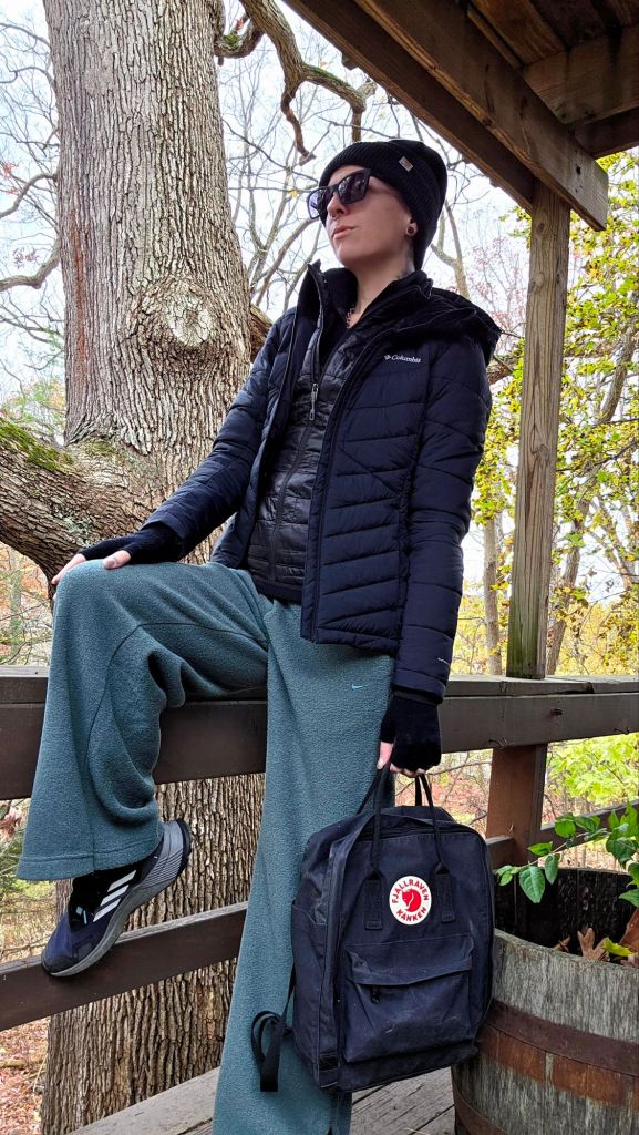 Kae Audhild thrift shopping outfit of the day ootd comfortable warm errands outfits 