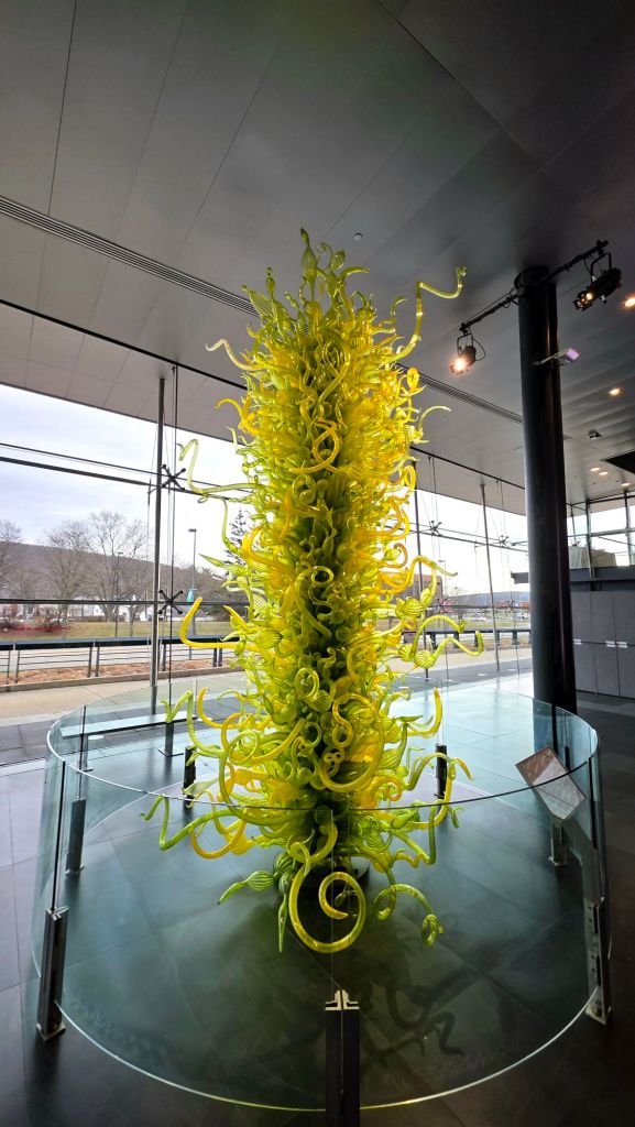 Glass vines jungle plants glass art display at the Corning Museum of Glass in Corning NY