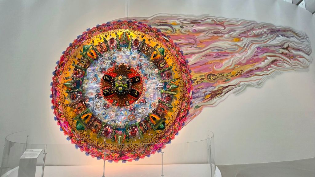 Glass art displays at Corning Museum of Glass in Corning NY