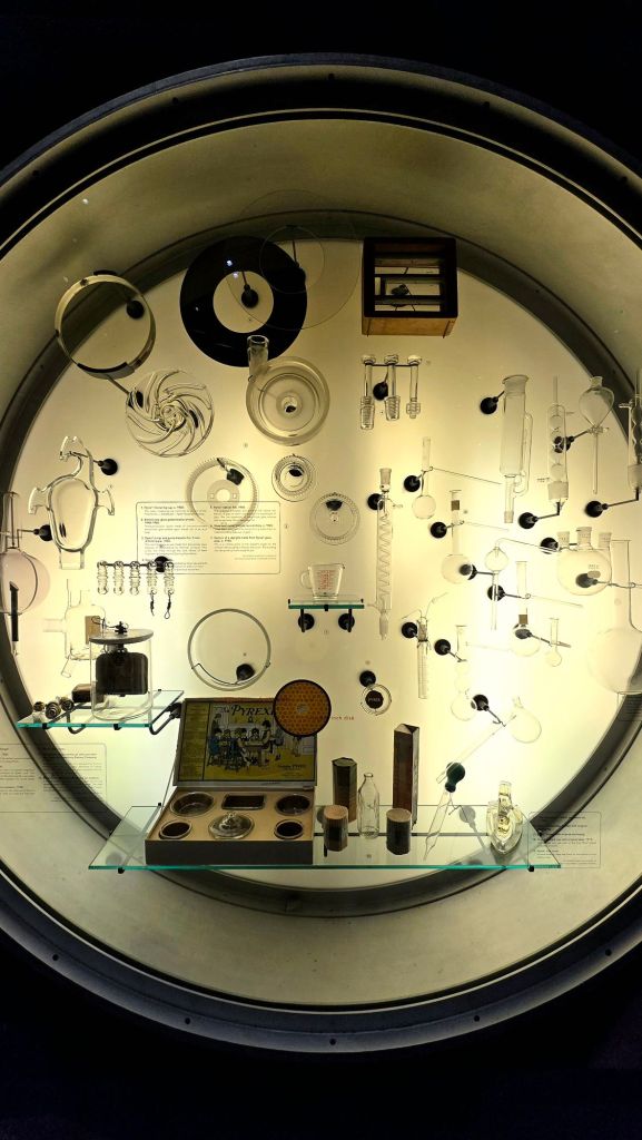 Pyrex glassware collection at Corning Museum of Glass in Corning NY