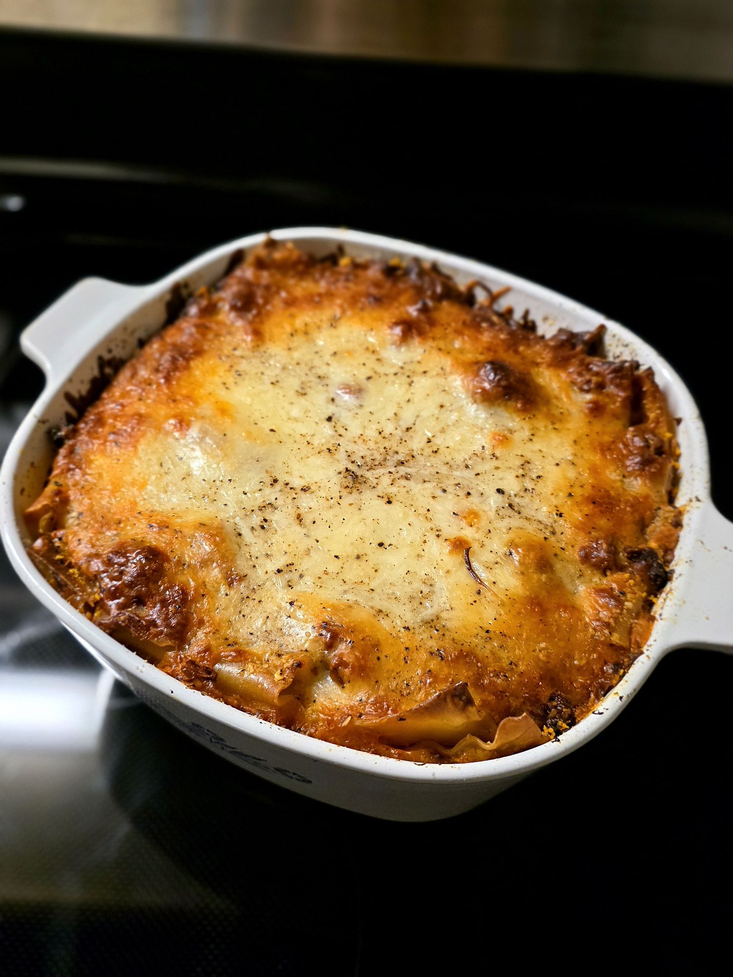 Flavor-Forward Lasagna in a Vintage Dish (A Quiet Luxury Comfort Recipe)