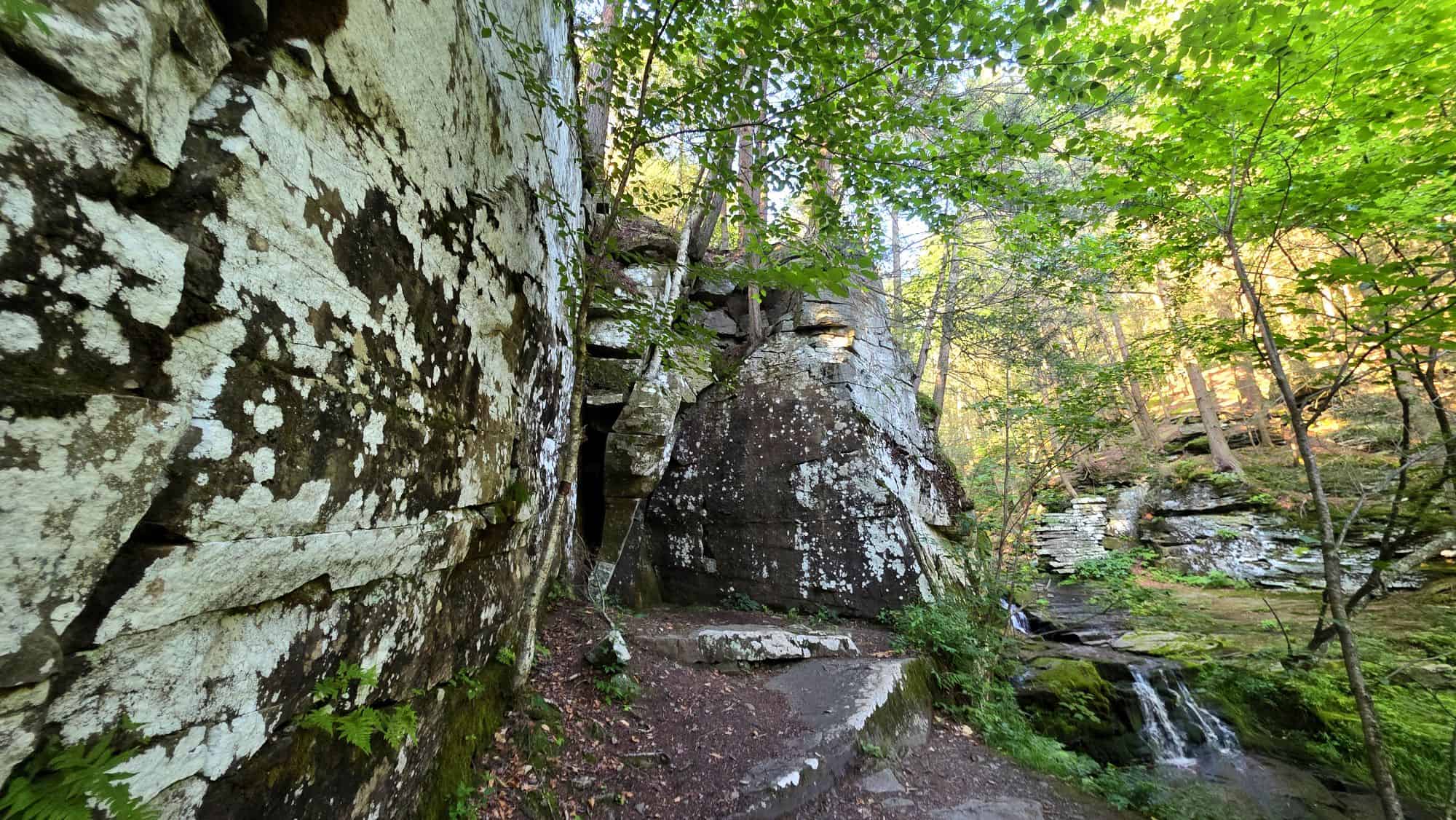 Hiking to Russell Brook Falls Through the Delaware Wild Forest – Catskill Mountains, NY